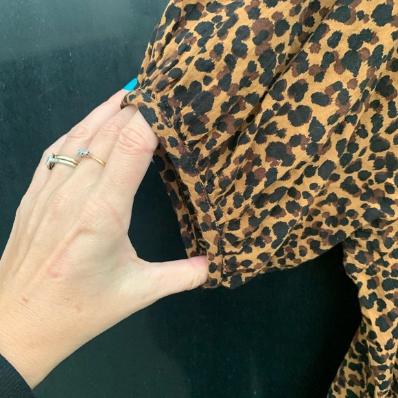 Madewell leopard print blouse sz Small - Picture 4 of 5